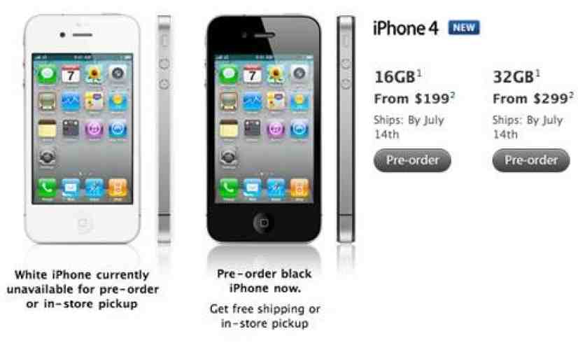 Apple iPhone 4 pre-orders now shipping by July 14th