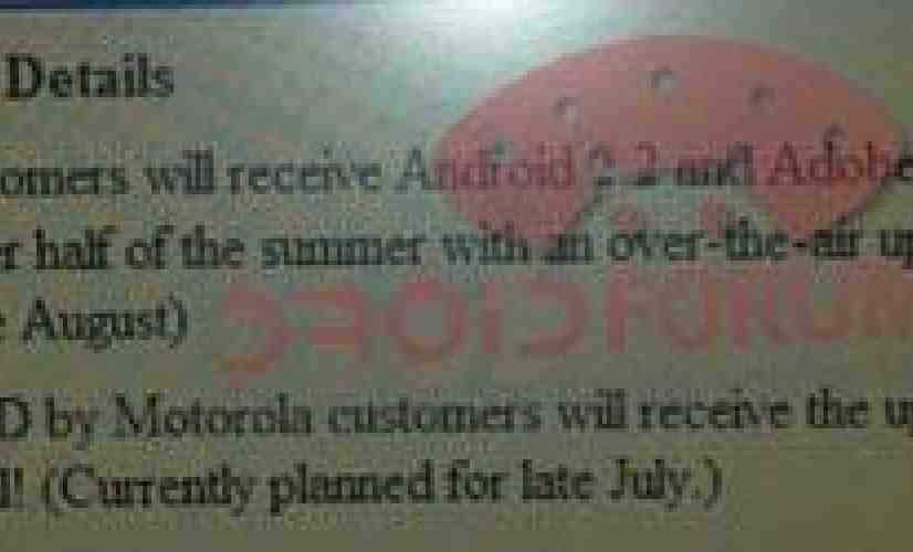 Confirmed: Moto DROID and DROID X getting Froyo in 