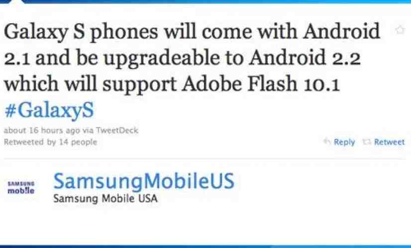 Samsung: All Galaxy S devices will be getting Android 2.2