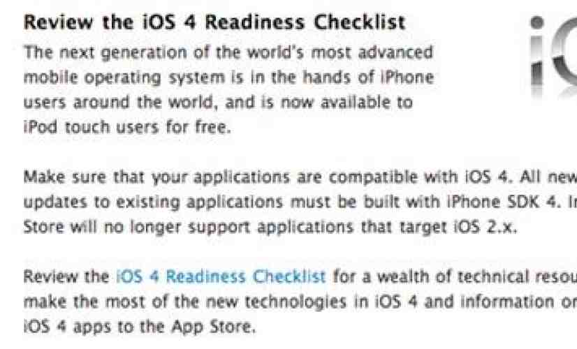 Apple cuts support for iOS 2 apps, first gen iPod Touch owners weep