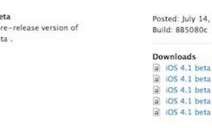 Apple releases first iOS 4.1 beta to developers [UPDATED]