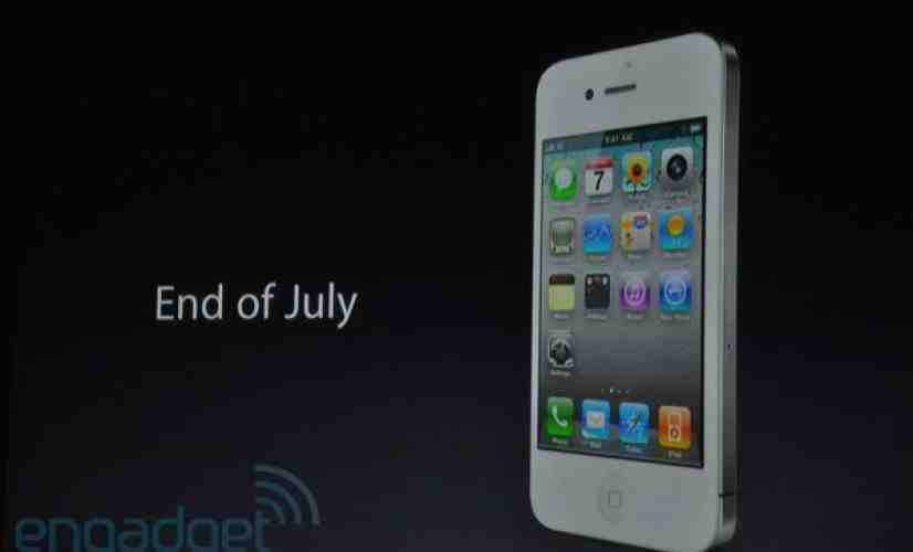 White iPhone 4 coming at the end of July
