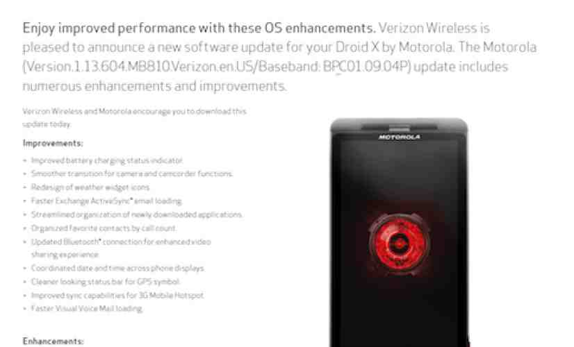 Motorola DROID X OTA update rolling out today, fixes camera lag