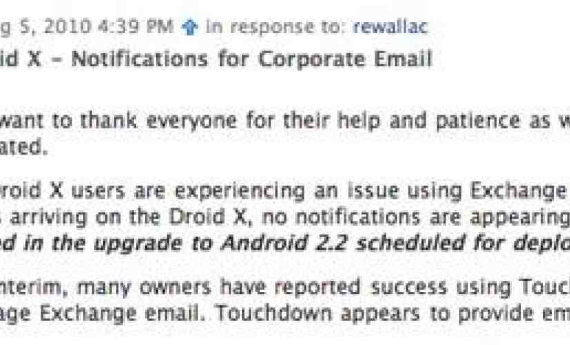 DROID X getting Android 2.2 by 