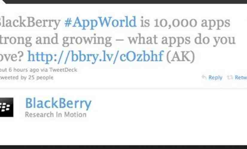 BlackBerry App World reaches 10,000 apps milestone