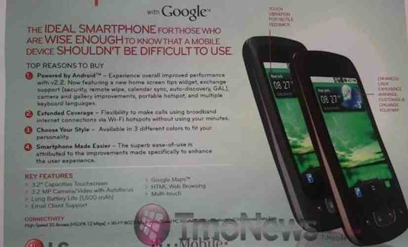 Rumor: LG Optimus heading to T-Mobile with WiFi calling included