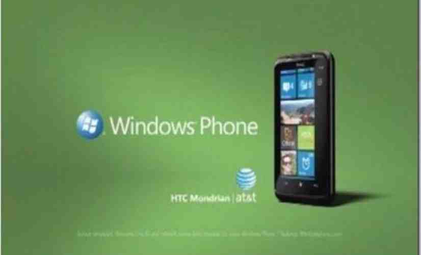HTC Mondrian and Windows Phone 7 star in leaked AT&T ads