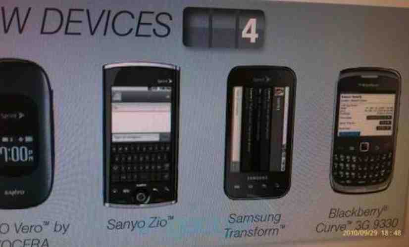 Sanyo Zio and Samsung Transform coming to Sprint by October 10th