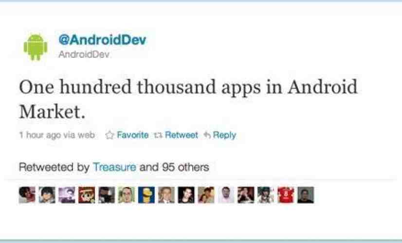 Android Market surpasses the 100,000 app milestone