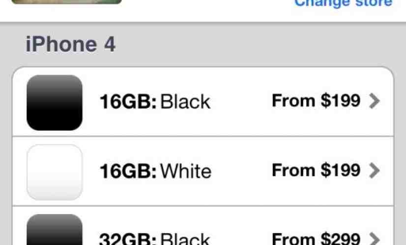 White iPhone 4 sneaks into Apple's 'Store' app