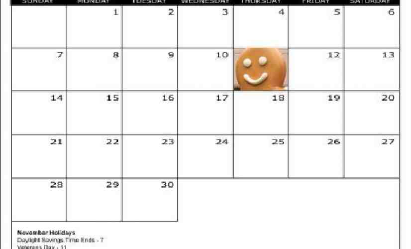 Gingerbread SDK to finish baking on November 11th?