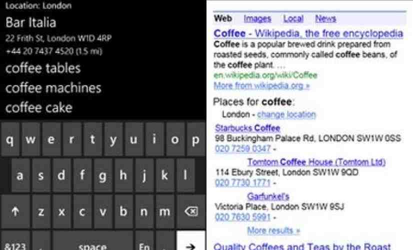 Google Search app for Windows Phone 7 now available