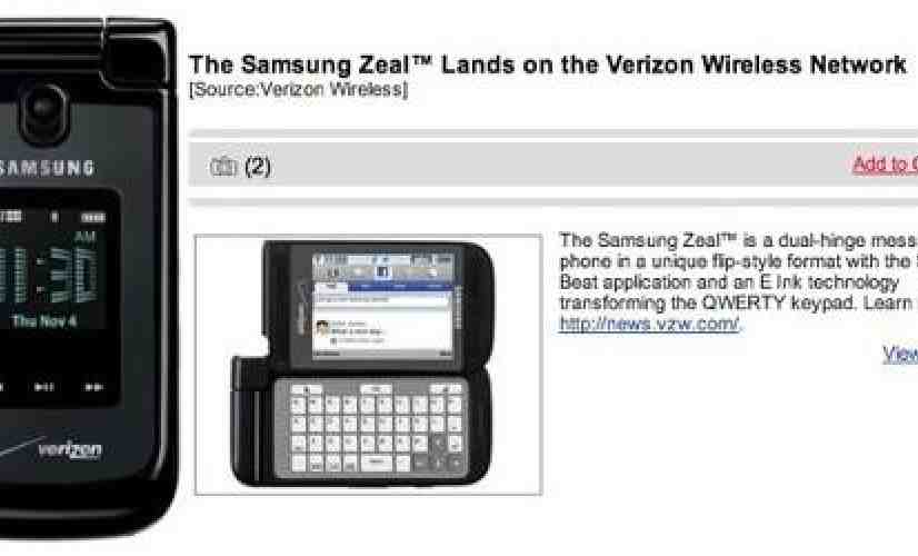 Samsung Zeal coming to Verizon Nov 11 in all its dual-hinge glory
