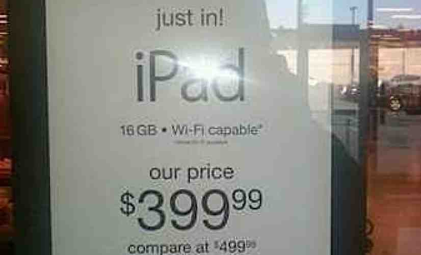iPad for $399 at some TJ Maxx locations