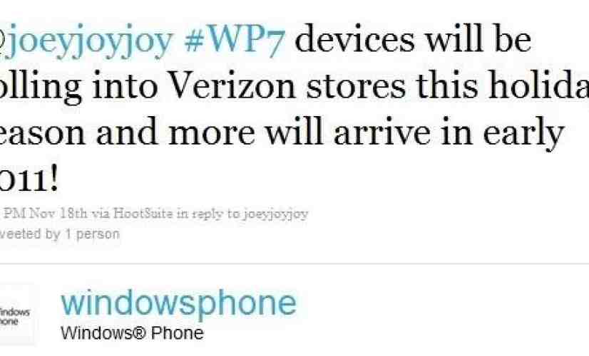 Verizon getting Windows Phone 7 