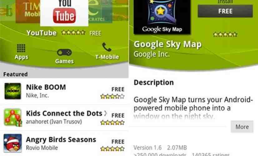 Android Market updated with a new look and handful of new features