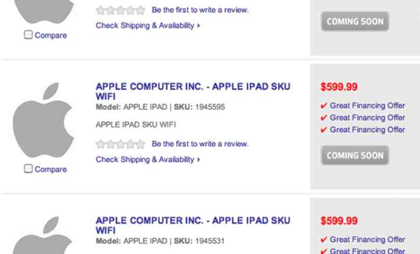 Mysterious iPad SKUs appear on Best Buy's website