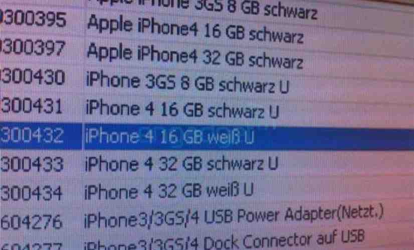 White iPhone 4 appears in Vodafone Germany inventory