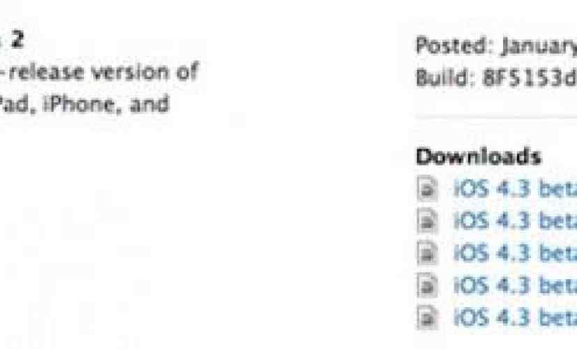 Apple pushes out iOS 4.3 beta 2, says iPad's new gestures aren't for consumers