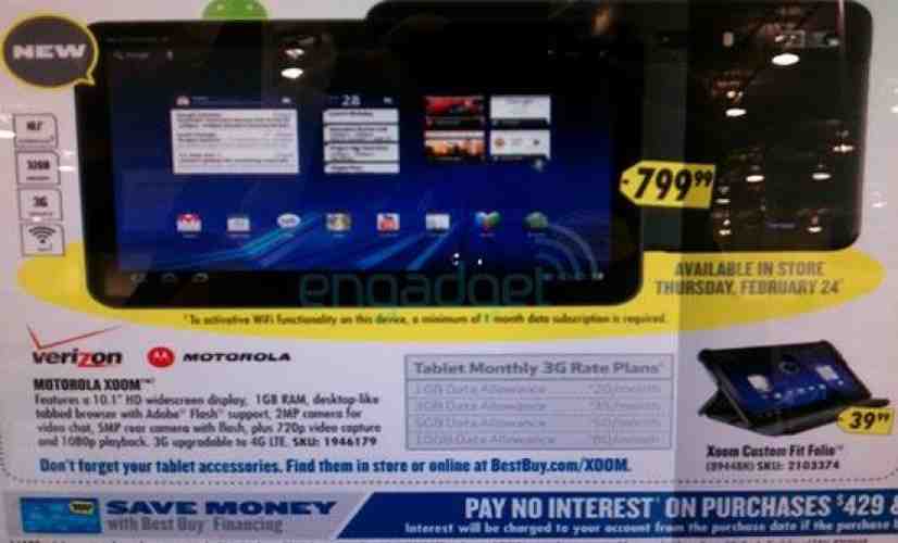 Motorola XOOM launch and pricing info confirmed by Best Buy ad leak