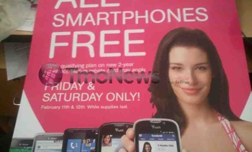T-Mobile to offer all smartphones free Feb. 11th and 12th