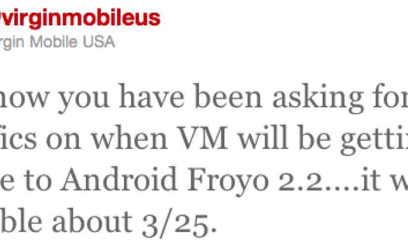 Virgin Mobile Intercept set to get Android 2.2 