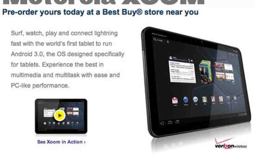 Motorola XOOM pre-orders live on Best Buy's website, for real this time