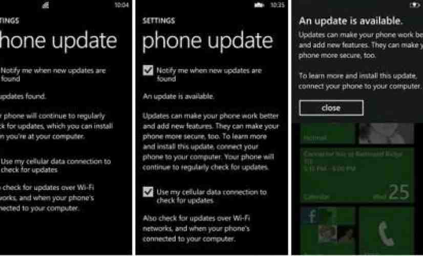 Microsoft pushing out minor update for Windows Phone 7