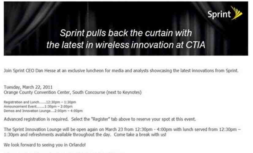 Sprint hands out invites to its CTIA event, promises 