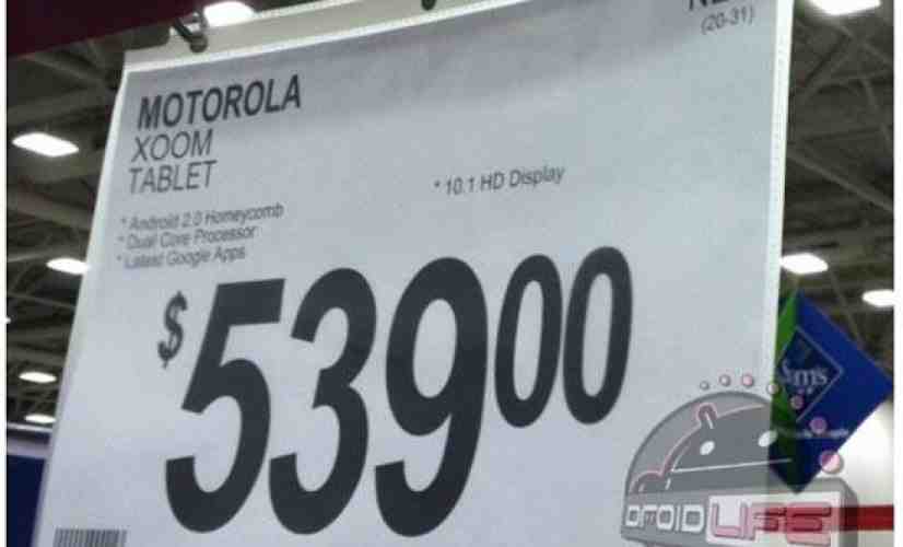 WiFi-only Motorola XOOM to get $539 price tag at Sam's Club?