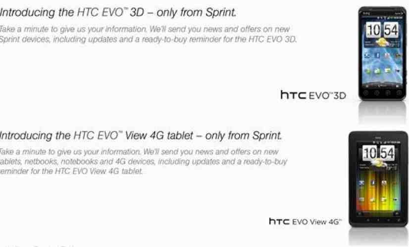 HTC EVO 3D, EVO View 4G, Pyramid all see their photos leak out