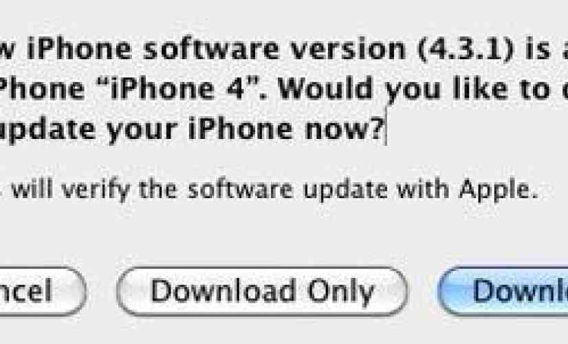 Apple makes iOS 4.3.1 available to the masses