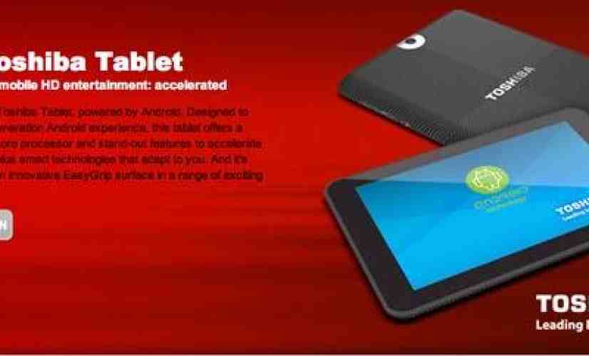 Toshiba's Android tablet listed as 