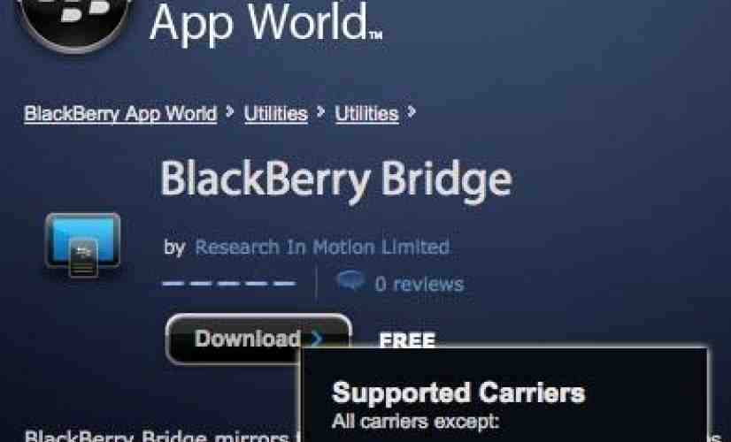 BlackBerry owners on AT&T unable to install Bridge [UPDATED]