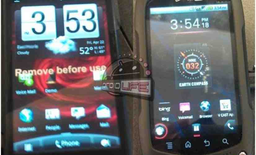 HTC DROID Incredible 2 demo units and retail packaging appear in Verizon store, Casio G'zOne Commando along for the ride