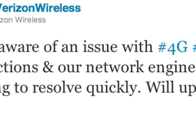 Verizon's 4G LTE network experiencing some problems