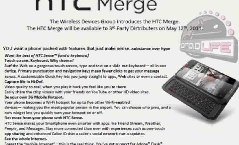 HTC Merge finally coming to Verizon tomorrow?