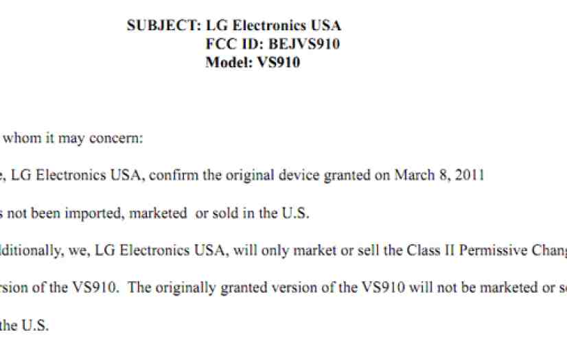 LG Revolution makes its second appearance in the FCC