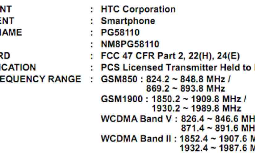 HTC Sensation spotted in the FCC with AT&T 3G compatibility