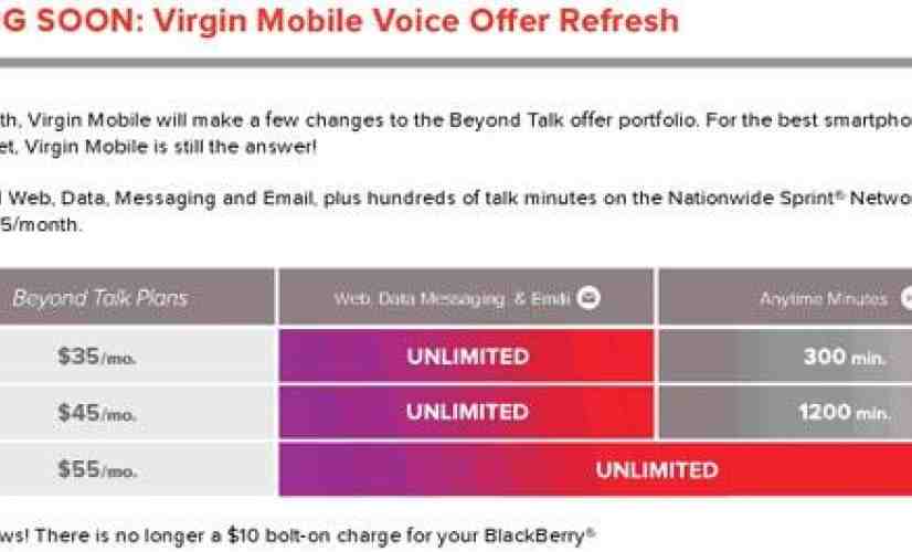 Virgin Mobile set to revamp its plan pricing on July 19th?