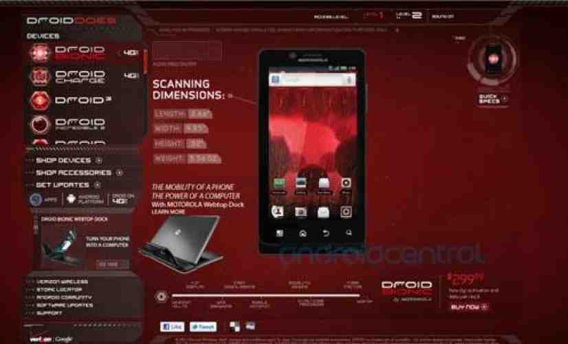 Leaked Motorola DROID Bionic webpage teases $299.99 on-contract price [UPDATED]
