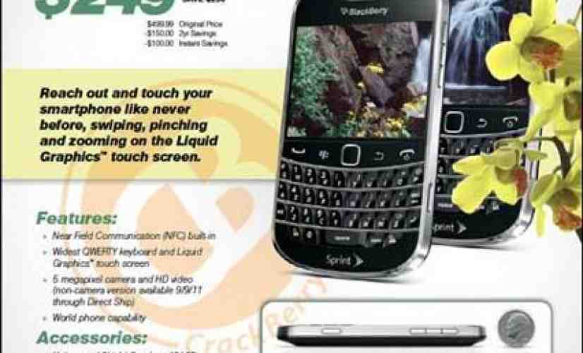 BlackBerry Bold 9930, Torch 9850 hitting Sprint on August 21st