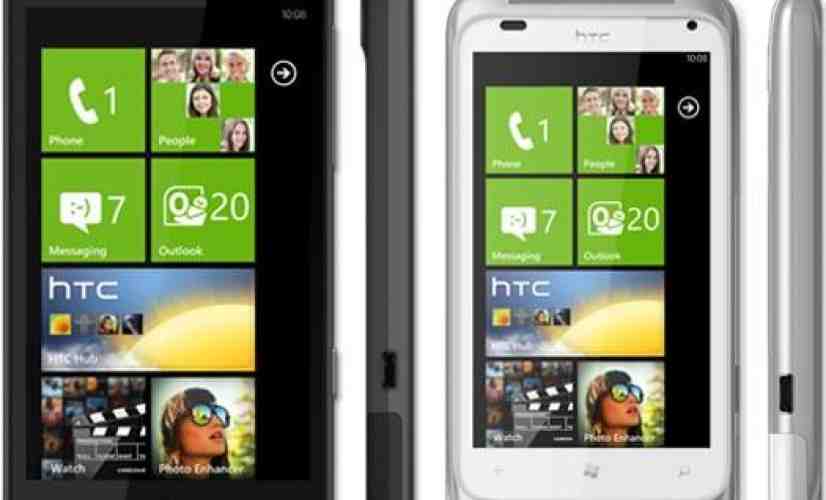 HTC Titan and Radar sport Windows Phone Mango, 4.7-inch and 3.8-inch screens