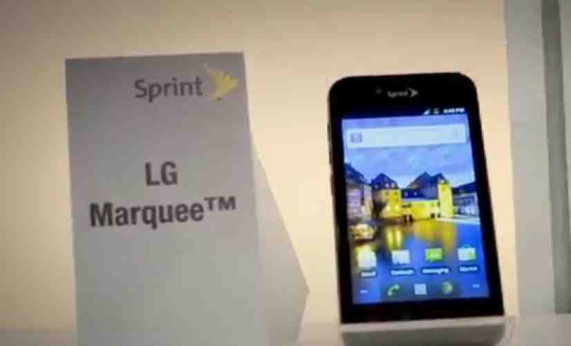 LG Marquee for Sprint sneaks into Radio Shack video, may be the Optimus Black