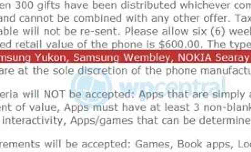 Nokia Sabre, other Windows Phone 7.5 device codenames outed by Microsoft Canada