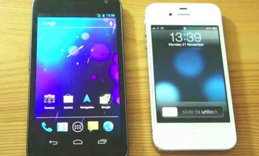Samsung Galaxy Nexus, iPhone 4S pitted against one another in smartphone battle