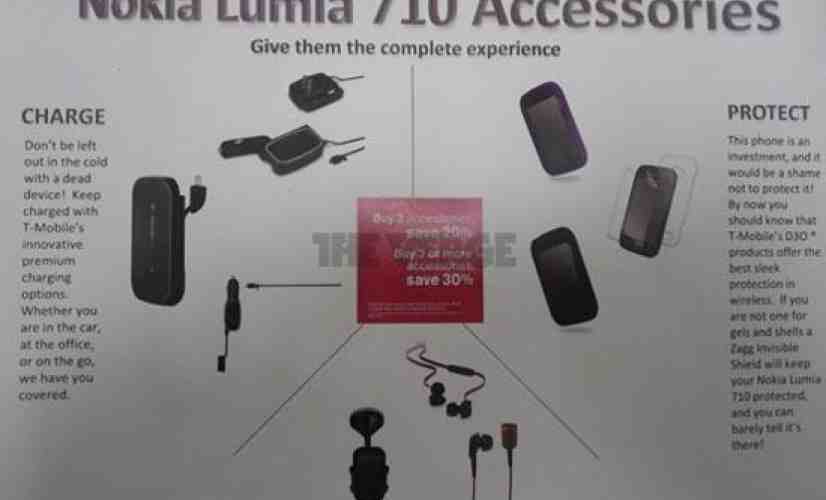 Nokia Lumia 710 accessories page intended for T-Mobile employees leaks out