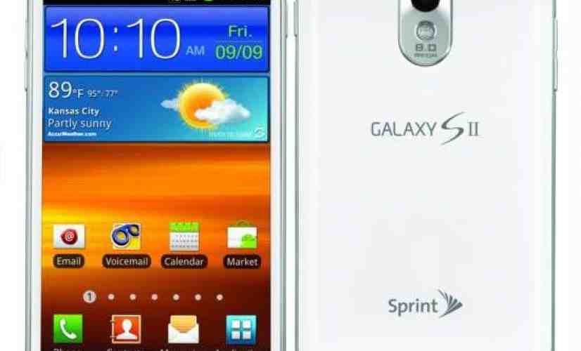 White Samsung Galaxy S II Epic 4G Touch landing at Sprint on January 8th for $199.99