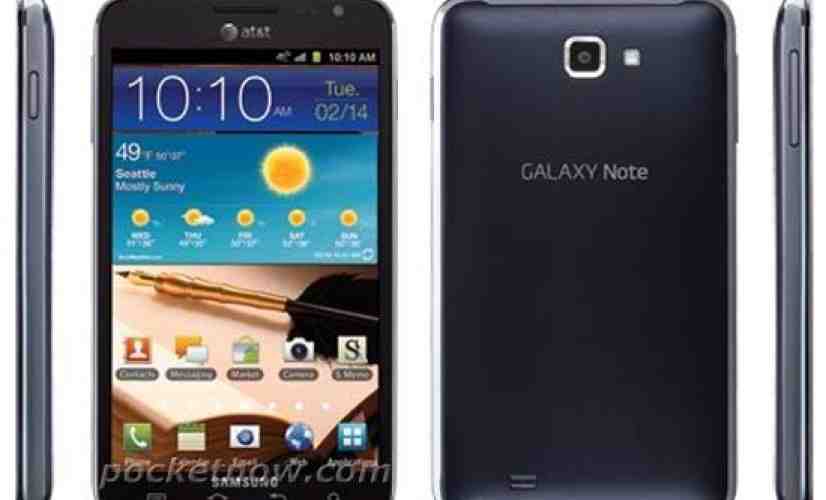 AT&T Samsung Galaxy Note turns up again in leaked set of press images