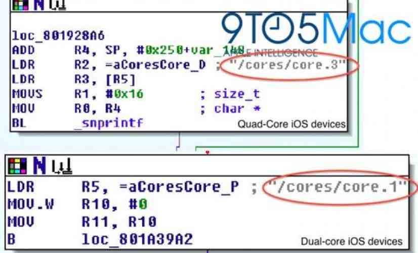 References to quad-core support found within iOS 5.1 beta code
